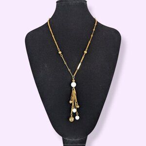 (2/$20) Vintage Flat Link Metal Dangle Necklace